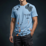 Style Meets Comfort Sports T-Shirt (SKY) - Image 2